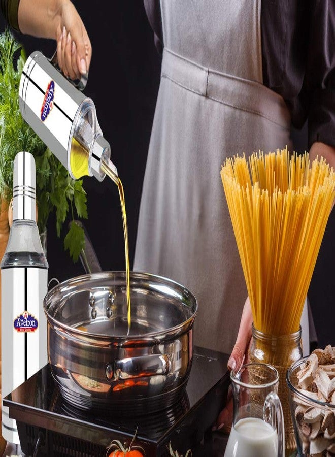 Apeiron Stainless Steel Nozzle Oil Dispenser with Handle Pack of 2 (1000ml Each) - Image 4